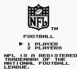 NFL Football Title Screen
